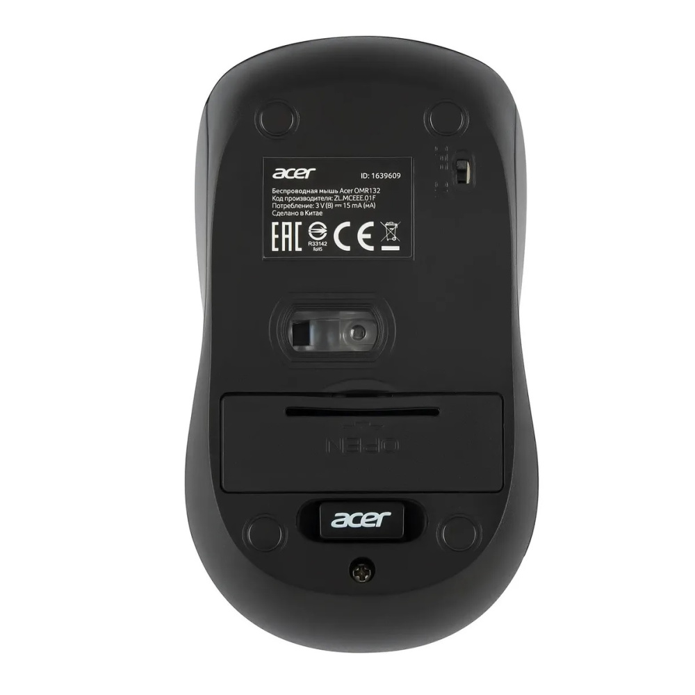 беспроводная мышка acer omr132 синий/черный оптическая (1000dpi) usb