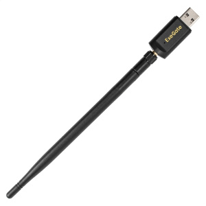 сетевой адаптер wi-fi 5 двухдиапазонный высокого усиления exegate edwa-186-ac1300-2 (wi-fi ac (a/b/g