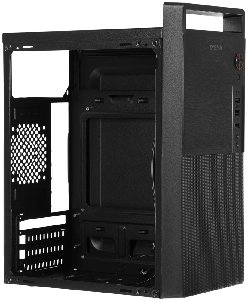 корпус digma dc-matx101-u2 черный matx без блока питания