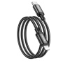 кабель hoco x89 wind ip usb type-c (m)-lightning (m) 1м черный коробка