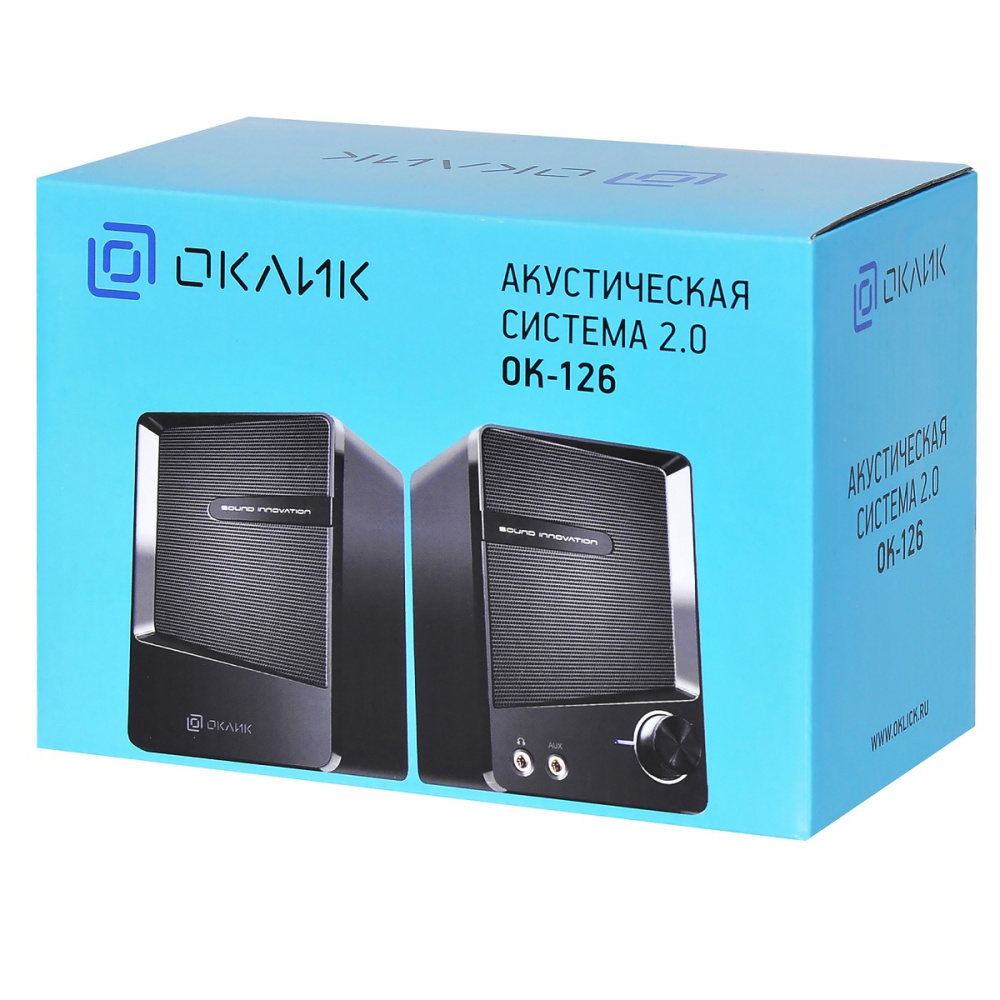 колонки oklick ok-126 2.0 черный 6вт