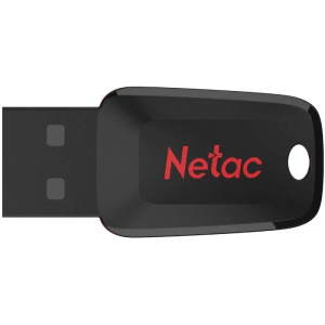 память флеш 128гб netac u197 nt03u197n-128g-20bk usb2.0 черный/красный