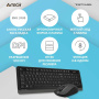 беспроводная клавиатура и мышь a4tech fstyler fg1012 черный/серый