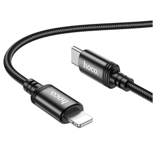 кабель hoco x89 wind ip usb type-c (m)-lightning (m) 1м черный коробка