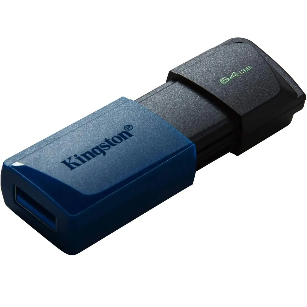 память флеш 64гб kingston datatraveler exodia m dtxm/64gb usb3.0 черный/синий