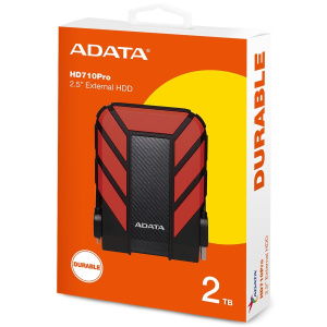 внешний жесткий диск 2тб adata hd710 pro ahd710p-2tu31-crd 2.5" usb 3.1 защищенный