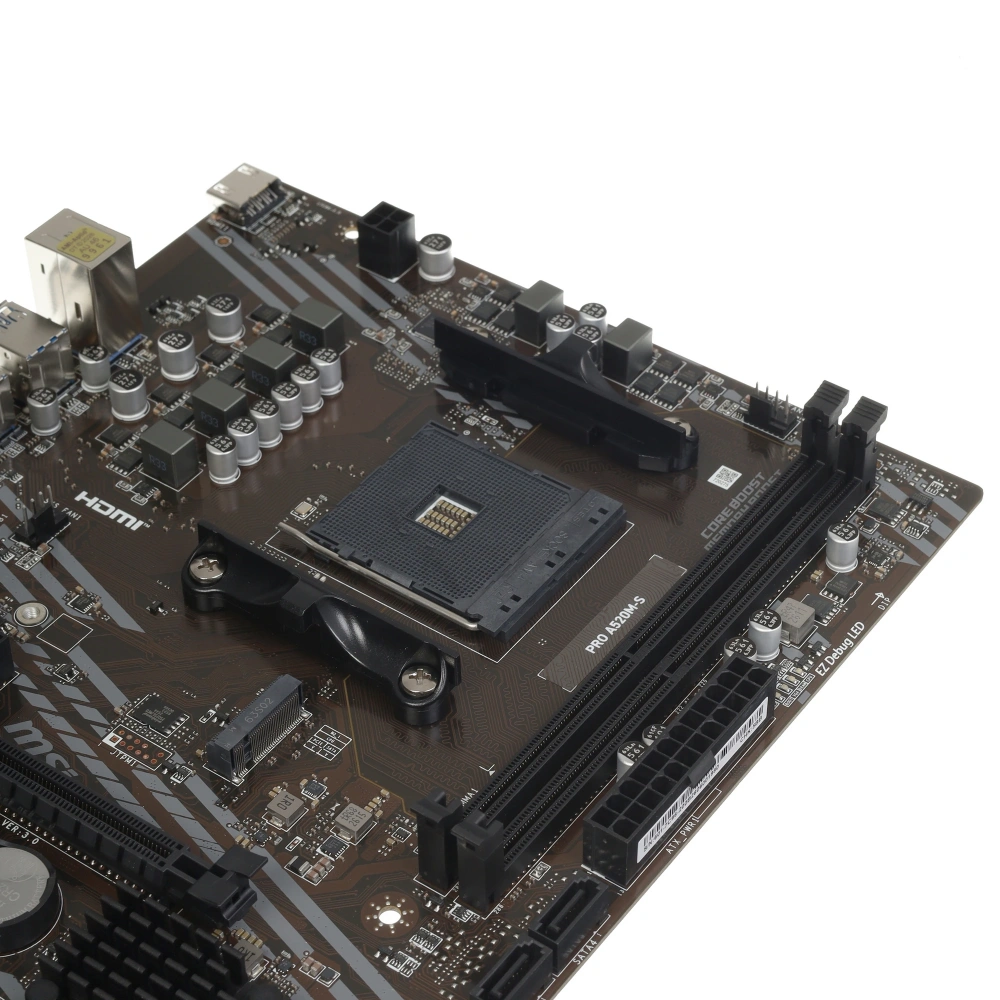 материнская плата msi pro a520m-s a520m, am4, 2*ddr4, 1*pciex16, 1*pciex1, 1*m.2, 2*typec, 2*usb3.2g