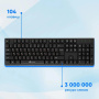 клавиатура oklick 100m hw3 черный usb (654570)