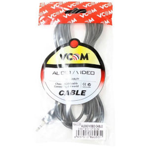 кабель audio стерео 3,5mm джек (m) - 3,5mm джек (m), 3м vcom vav 7175