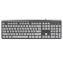 клавиатура oklick 480m черный/серый usb slim multimedia