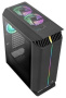 корпус aerocool gladiator duo-g-bk-v1 atx без бп, с окном, подсветка