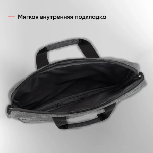 сумка для ноутбука 15"  pc pet pcp15a2gy серый/черный полиэстер