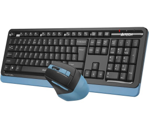 беспроводная клавиатура и мышь a4tech fstyler fgs1035q черный/синий
