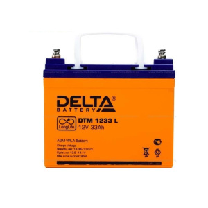 аккумулятор 12v/30ah, delta dtm 1233 l 12v 30ah 