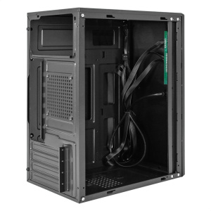 корпус minitower exegate baa-408 (matx, без бп, 2*usb, hd audio, черный)