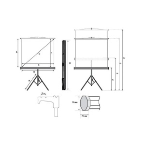 экран на треноге lumien eco view lev-100102 180x180 см matte white1:1 