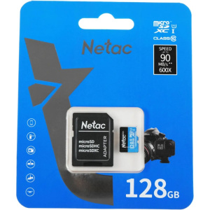 карта памяти microsd 128гб netac nt02p500stn-128g-s