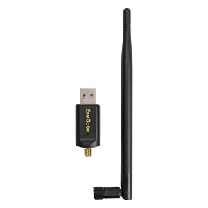 сетевой адаптер wi-fi 5 двухдиапазонный высокого усиления exegate edwa-186-ac1300-2 (wi-fi ac (a/b/g