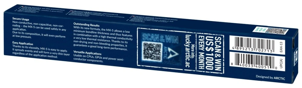 термопаста arctic cooling mx-5 actcp00048a шприц, 4 г, 8.5 вт/мк