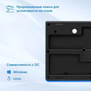 клавиатура oklick 100m hw3 черный usb (654570)