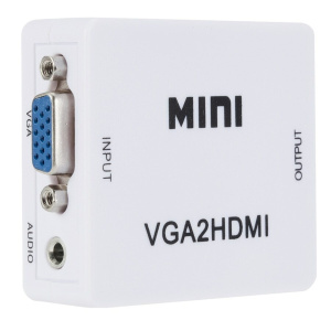 переходник vga на hdmi (конвертер vga мама -hdmi мама) vga2hdmi +miniusb кабель