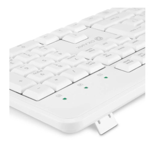 клавиатура беспроводная оклик k225w белый usb  multimedia (1875235)