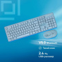 беспроводная клавиатура и мышь oklick s265w клав:голубой мышь:голубой usb bluetooth/радио multimedia
