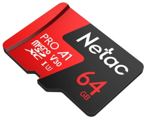 карта памяти microsd 64гб netac nt02p500pro-064g-r p500 
